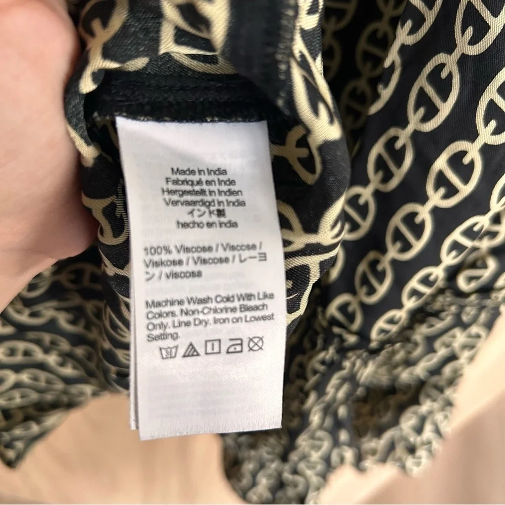 J.Crew Amelia popover shirtdress in chain print Dress Small Long Sleeve like new